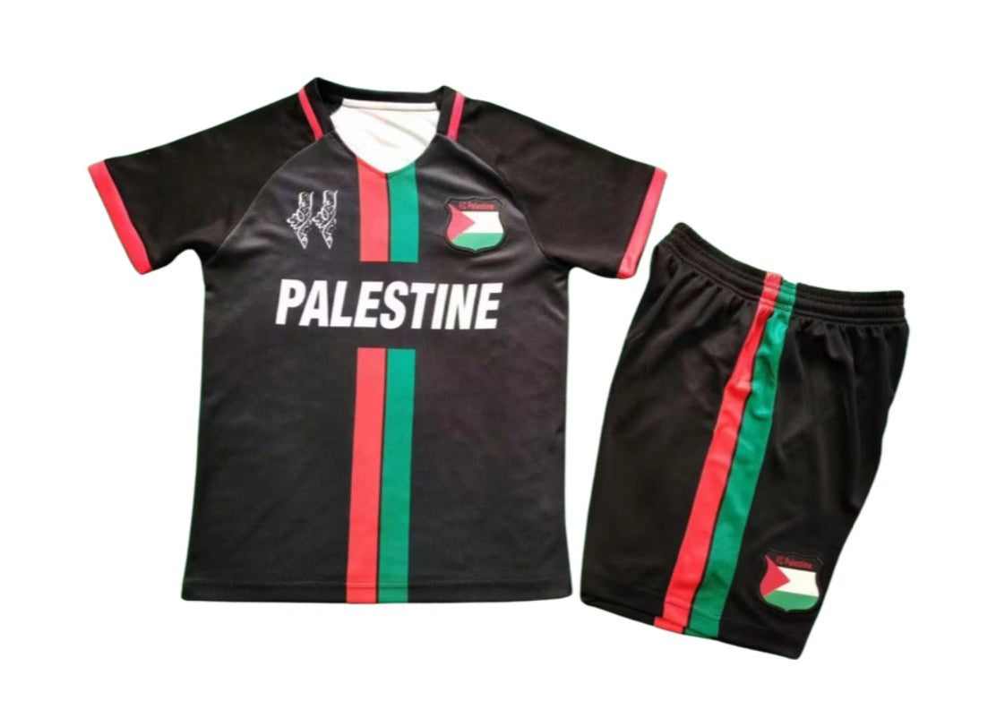 Black Striped Football Kids Set, English Writing