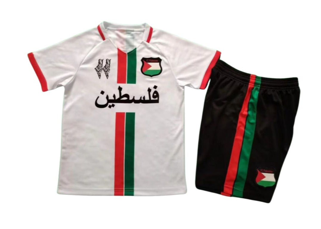 White Striped Football Kids Set, Arabic Writing