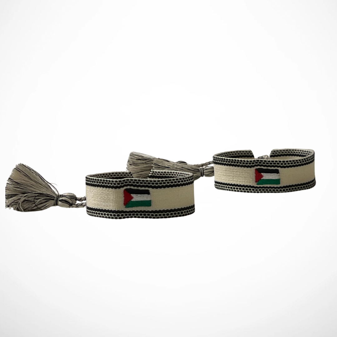 Handmade Woven Palestine flag bracelet