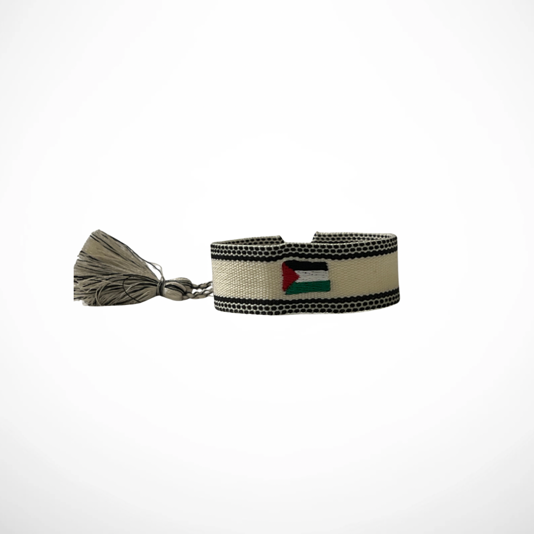 Handmade Woven Palestine flag bracelet
