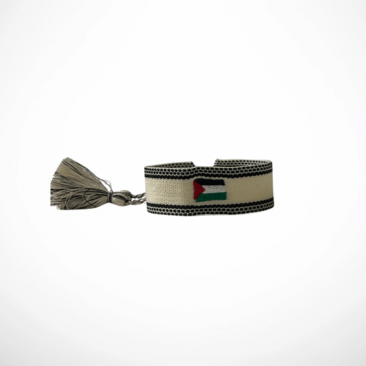 Handmade Woven Palestine flag bracelet