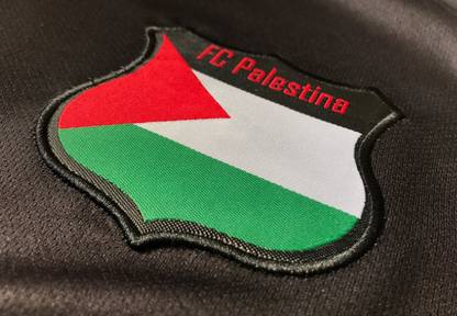 Striped Black Football Shirt, Arabic Writing - Regular Fit